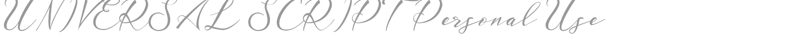 Universal Script font preview